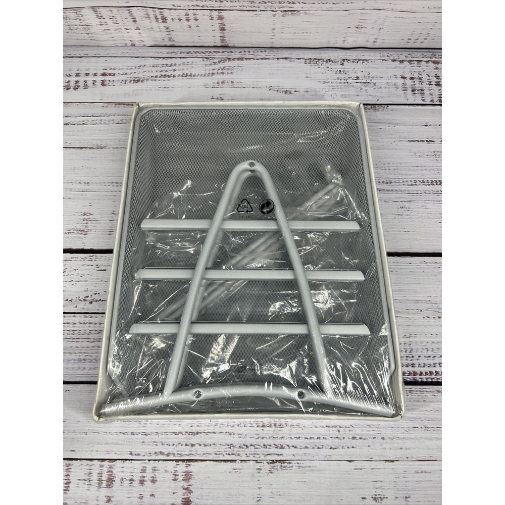 Ikea Dokument Holder 3-Tier Letter Tray Nickel Finish 601.532.50 New